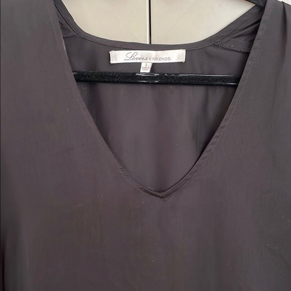 NWOT LOVERS + FRIENDS Black Gracie Open Long Sleeve Dress - Picture 3 of 7